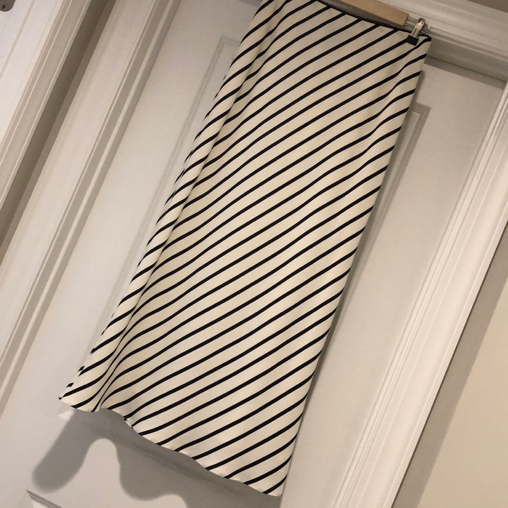 Navy and ivory maxi skirt